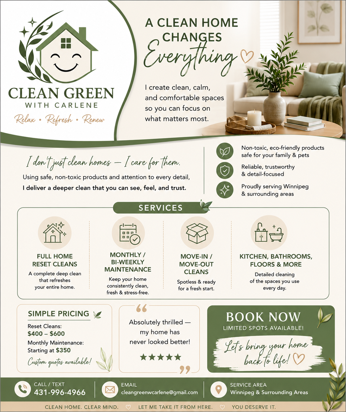 Clean Green with Carlene